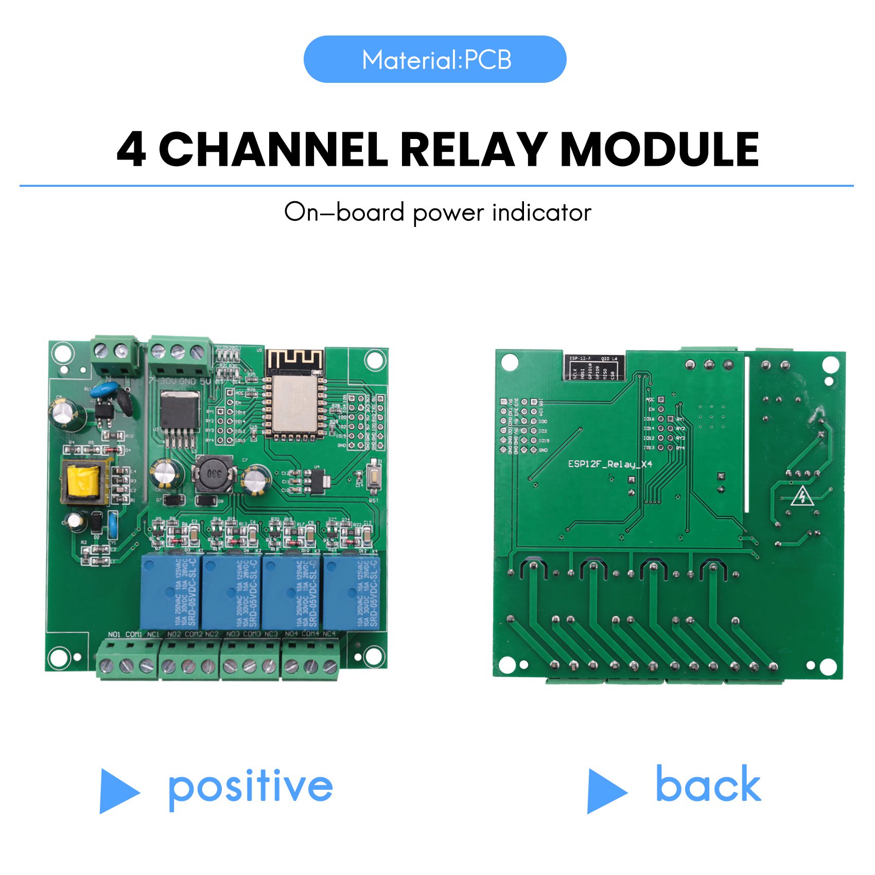 Relay 8 Channel Board - SCLS ESP8266 Modul Relai 4 Saluran