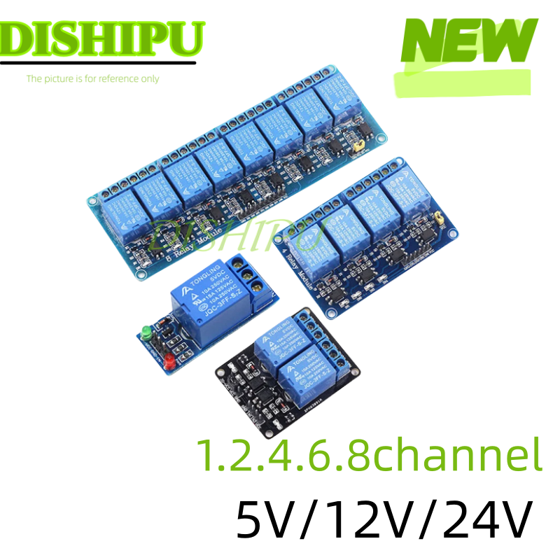 Modul Relay DC 5V 12V 24V 1 2  - Relay 8 Channel Board ulasan dan harga